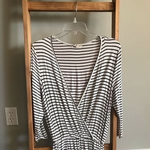 Black and a White Romper